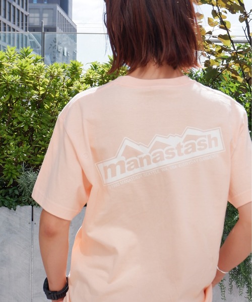 MANASTASH（マナスタッシュ）の「MANASTASH/マナスタッシュ W's BACK LOGO TEE ウィメンズ　バックロゴTシャツ（Tシャツ/カットソー・レディース・ホワイト/チャコールグレー/ラベンダー/スモークピンク・MEDIUM）」の4枚目の写真