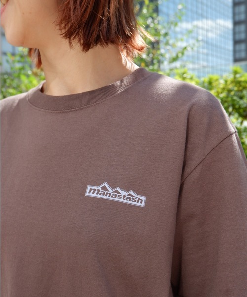 MANASTASH（マナスタッシュ）の「MANASTASH/マナスタッシュ W's BACK LOGO TEE ウィメンズ　バックロゴTシャツ（Tシャツ/カットソー・レディース・ホワイト/チャコールグレー/ラベンダー/スモークピンク・MEDIUM）」の9枚目の写真