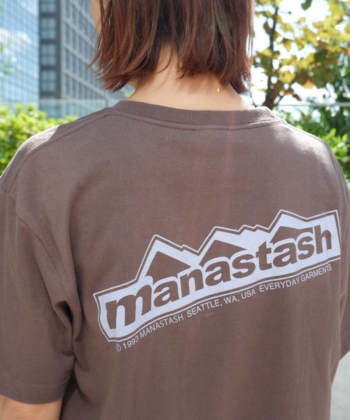MANASTASH（マナスタッシュ）の「MANASTASH/マナスタッシュ W's BACK LOGO TEE ウィメンズ　バックロゴTシャツ（Tシャツ/カットソー・レディース・ホワイト/チャコールグレー/ラベンダー/スモークピンク・MEDIUM）」の13枚目の写真