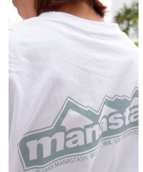 MANASTASH（マナスタッシュ）の「MANASTASH/マナスタッシュ W's BACK LOGO TEE ウィメンズ　バックロゴTシャツ（Tシャツ/カットソー・レディース・ホワイト/チャコールグレー/ラベンダー/スモークピンク・MEDIUM）」の15枚目の写真