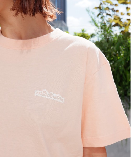 MANASTASH（マナスタッシュ）の「MANASTASH/マナスタッシュ W's BACK LOGO TEE ウィメンズ　バックロゴTシャツ（Tシャツ/カットソー・レディース・ホワイト/チャコールグレー/ラベンダー/スモークピンク・MEDIUM）」の6枚目の写真