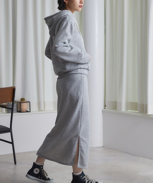 ECRIRE（エクリール）の「スウェットセットアップ（セットアップ・レディース・オレンジ/ライトグレー/ブラック/グレー・M）」の13枚目の写真