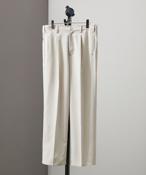 re_k by JUNRED（レクバイジュンレッド）の「【　re_k by JUNRed　】TR1タックワイドストレートパンツ（その他パンツ・メンズ・ブラック/ベージュ系その他/レッド系その他2・L/S/M）」の3枚目の写真