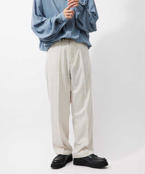 re_k by JUNRED（レクバイジュンレッド）の「【　re_k by JUNRed　】TR1タックワイドストレートパンツ（その他パンツ・メンズ・ブラック/ベージュ系その他/レッド系その他2・L/S/M）」の21枚目の写真