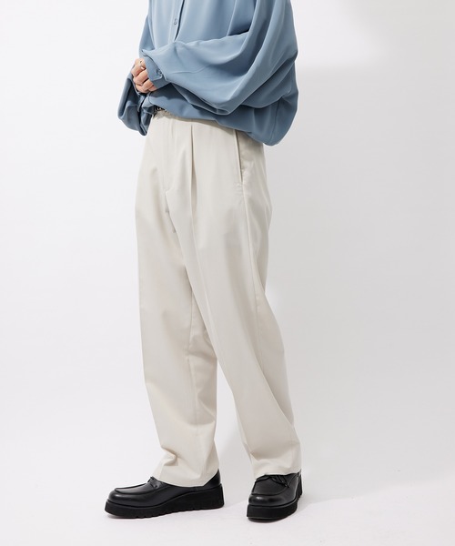 re_k by JUNRED（レクバイジュンレッド）の「【　re_k by JUNRed　】TR1タックワイドストレートパンツ（その他パンツ・メンズ・ブラック/ベージュ系その他/レッド系その他2・L/S/M）」の22枚目の写真