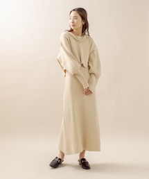 mline | [mline] WEB限定 ハーフZIPニットセットワンピース(ワンピース)