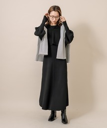 mline | [mline] WEB限定 ハーフZIPニットセットワンピース(ワンピース)