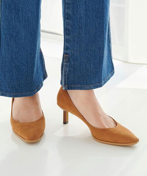 green label relaxing（グリーンレーベルリラクシング）の「ナロウスクエア パンプス(5.5cmヒール) -撥水-（パンプス・レディース・ブラウン/オリーブ/その他1・22.5cm/23cm/23.5cm/24cm/24.5cm）」の2枚目の写真