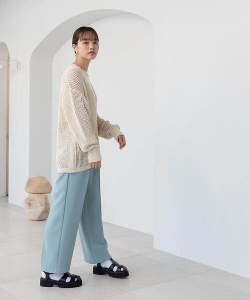 CITEN(シテン)の「<CITEN(シテン)>タックセミワイド パンツ Ⅱ(その他パンツ・レディース・ターコイズブルー/ダークグレー/クリーム・S/M)」の10枚目の写真