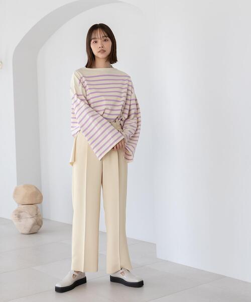 CITEN(シテン)の「<CITEN(シテン)>タックセミワイド パンツ Ⅱ(その他パンツ・レディース・ターコイズブルー/ダークグレー/クリーム・S/M)」の5枚目の写真