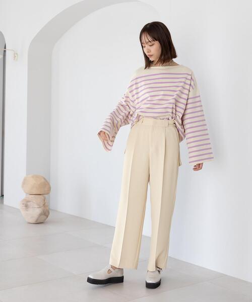 CITEN(シテン)の「<CITEN(シテン)>タックセミワイド パンツ Ⅱ(その他パンツ・レディース・ターコイズブルー/ダークグレー/クリーム・S/M)」の8枚目の写真