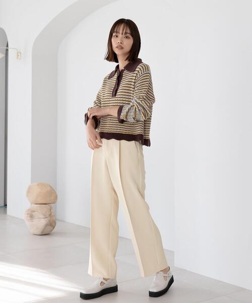 CITEN(シテン)の「<CITEN(シテン)>タックセミワイド パンツ Ⅱ(その他パンツ・レディース・ターコイズブルー/ダークグレー/クリーム・S/M)」の9枚目の写真