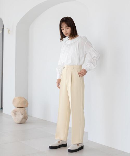 CITEN(シテン)の「<CITEN(シテン)>タックセミワイド パンツ Ⅱ(その他パンツ・レディース・ターコイズブルー/ダークグレー/クリーム・S/M)」の12枚目の写真