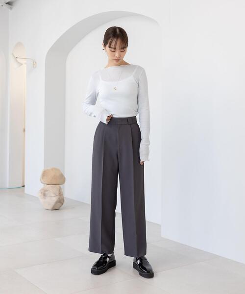 CITEN(シテン)の「<CITEN(シテン)>タックセミワイド パンツ Ⅱ(その他パンツ・レディース・ターコイズブルー/ダークグレー/クリーム・S/M)」の18枚目の写真