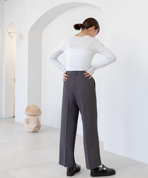 CITEN(シテン)の「<CITEN(シテン)>タックセミワイド パンツ Ⅱ(その他パンツ・レディース・ターコイズブルー/ダークグレー/クリーム・S/M)」の19枚目の写真