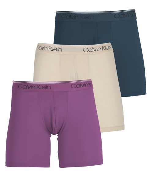 【セール】【3枚セット】Calvin Klein Underwear カルバンクライン ロング ボクサーパンツ メンズ アンダーウェア 男性 下着 無地 ロゴ 3枚組（ボクサーパンツ）｜Calvin Klein（カルバン・クライン）