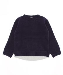 重ね着風 ウォッシャブルニット