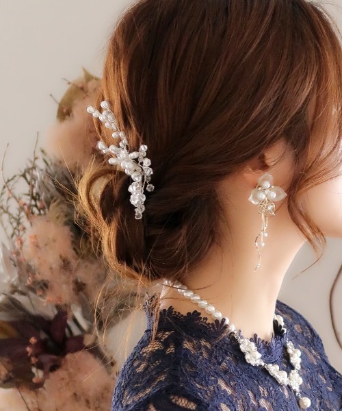 Cupid Heart(キューピッドハート)の「【Cupid Heart】結婚式アクセサリー ブーケコーム(その他ヘアアクセサリー・レディース・シルバー・MEDIUM)」の2枚目の写真