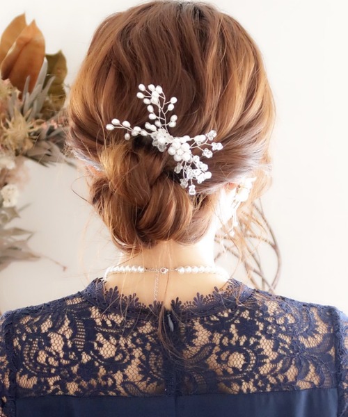 Cupid Heart(キューピッドハート)の「【Cupid Heart】結婚式アクセサリー ブーケコーム(その他ヘアアクセサリー・レディース・シルバー・MEDIUM)」の4枚目の写真