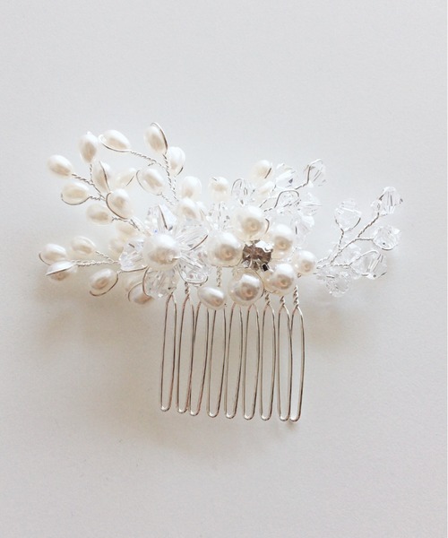 Cupid Heart(キューピッドハート)の「【Cupid Heart】結婚式アクセサリー ブーケコーム(その他ヘアアクセサリー・レディース・シルバー・MEDIUM)」の14枚目の写真
