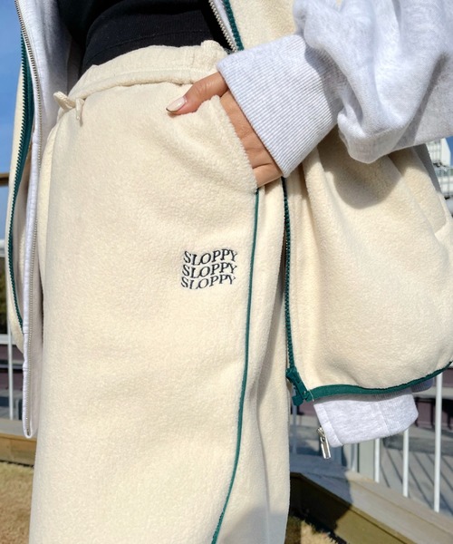 WHO'S WHO gallery（フーズフーギャラリー）の「【SLOPPY/スロッピー】フリースパンツ（その他パンツ・レディース・アイボリー/ブラック/ネイビー/ブルー・FREE）」の13枚目の写真