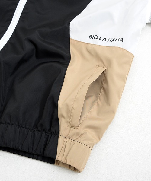 FILA（フィラ）の「【FILA/フィラ】ロゴ刺繍 ビックシルエット ドロップショルダー 切替 トラックジャケット ナイロンジャケット（ナイロンジャケット・メンズ・ブラック/ネイビー/ブルーグリーン・LL/M/L）」の7枚目の写真