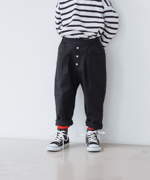 LOWRYS FARM(ローリーズファーム)の「コットンカラーマエボタンパンツ 262422(その他パンツ・キッズ・ブラック/イエロー/アイボリー・110cm/120cm/130cm/140cm/150cm)」の3枚目の写真