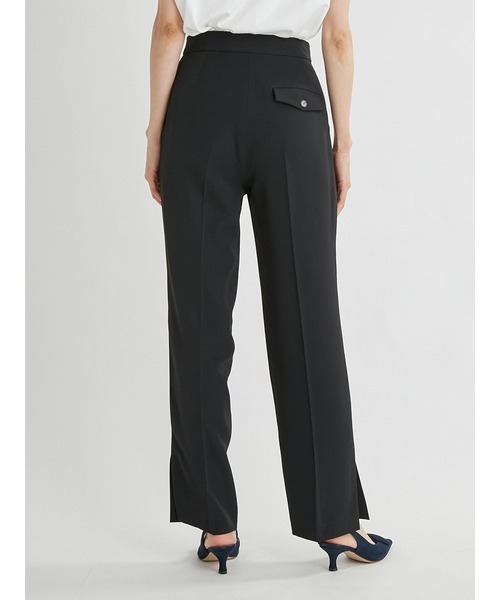 Mila Owen(ミラオーウェン)の「サイドスリットセンタープレスセミテーパードパンツ(スラックス・レディース・ブラック/ストライプ/ピンク・1/0)」の13枚目の写真