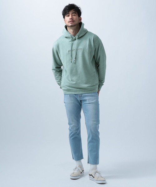 Minnetonka(ミネトンカ)の「【MINNETONKA(ミネトンカ)×BAYFLOW】フェイクレザーウラケパーカー(パーカー・メンズ・ベージュ/ブラウン/グリーン/オレンジ・SMALL/MEDIUM/LARGE)」の8枚目の写真