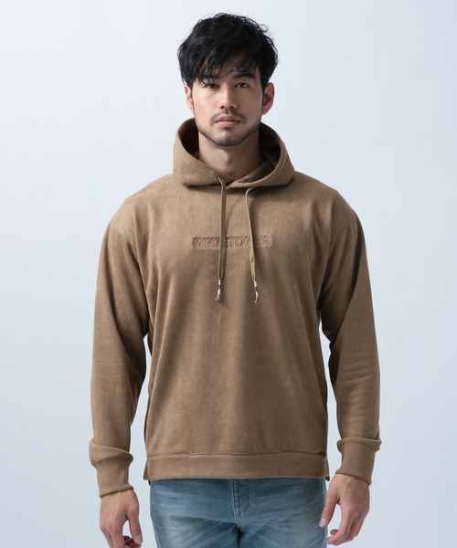 Minnetonka(ミネトンカ)の「【MINNETONKA(ミネトンカ)×BAYFLOW】フェイクレザーウラケパーカー(パーカー・メンズ・ベージュ/ブラウン/グリーン/オレンジ・SMALL/MEDIUM/LARGE)」の19枚目の写真