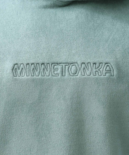Minnetonka(ミネトンカ)の「【MINNETONKA(ミネトンカ)×BAYFLOW】フェイクレザーウラケパーカー(パーカー・メンズ・ベージュ/ブラウン/グリーン/オレンジ・SMALL/MEDIUM/LARGE)」の21枚目の写真