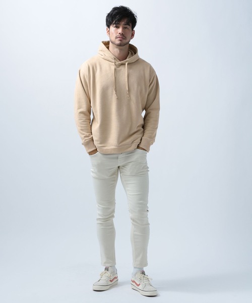 Minnetonka(ミネトンカ)の「【MINNETONKA(ミネトンカ)×BAYFLOW】フェイクレザーウラケパーカー(パーカー・メンズ・ベージュ/ブラウン/グリーン/オレンジ・SMALL/MEDIUM/LARGE)」の18枚目の写真
