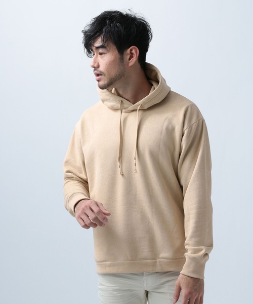 Minnetonka(ミネトンカ)の「【MINNETONKA(ミネトンカ)×BAYFLOW】フェイクレザーウラケパーカー(パーカー・メンズ・ベージュ/ブラウン/グリーン/オレンジ・SMALL/MEDIUM/LARGE)」の22枚目の写真