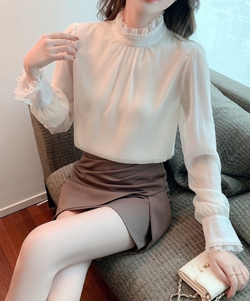 新品】REVERIE シフォン シースルー ブラウス