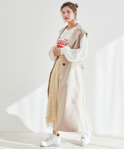 【WEB限定】サイドスリット入りロングジレ