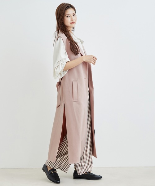 【WEB限定】サイドスリット入りロングジレ