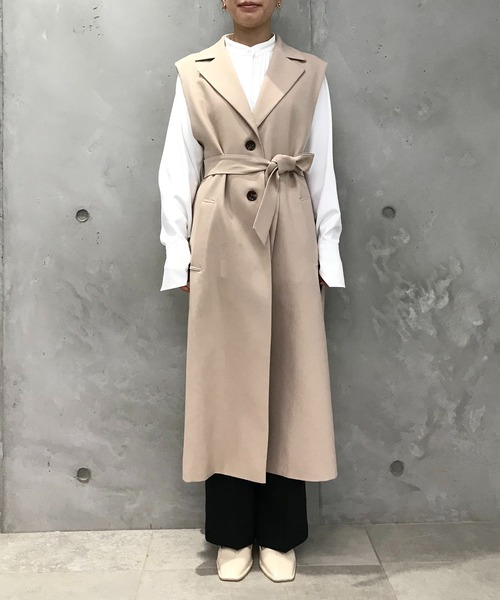【WEB限定】サイドスリット入りロングジレ