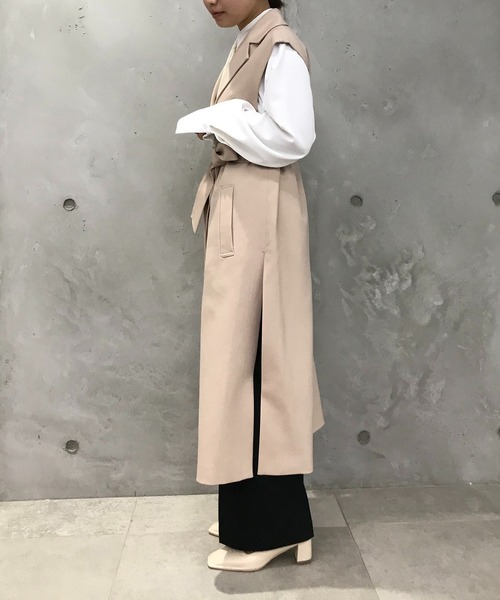【WEB限定】サイドスリット入りロングジレ
