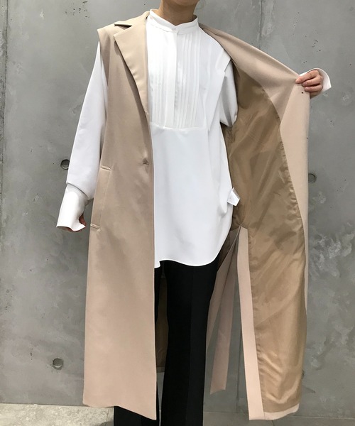【WEB限定】サイドスリット入りロングジレ