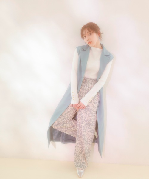 【WEB限定】サイドスリット入りロングジレ