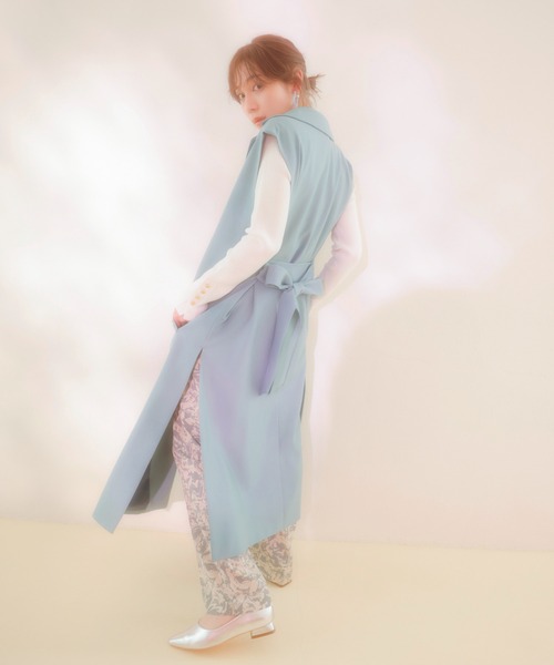 【WEB限定】サイドスリット入りロングジレ