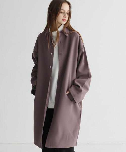 LILL(リル)の「ドレープルーズロングシャツコート(その他アウター・メンズ・チャコールグレー/ライトグレー/ブラック/ダークブラウン/ローズ・S/M/L/XL)」の5枚目の写真