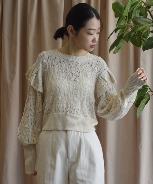 お値下げ　【2way】バックショートニットプルオーバー　styling/ styling/（スタイリング）の「styling/ kei shirahata バック