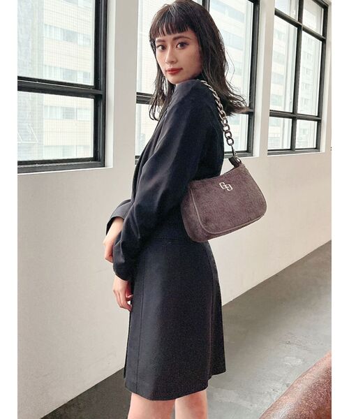 GYDA（ジェイダ）の「ジャケットライクワンピース（ワンピース・レディース・ブラック/ベージュ・FREE）」の6枚目の写真