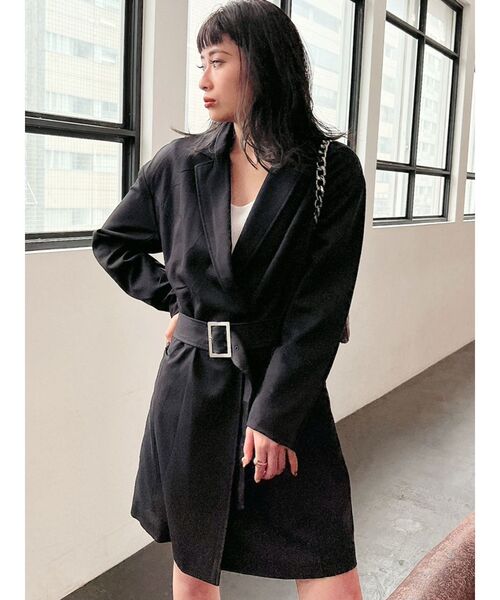 GYDA（ジェイダ）の「ジャケットライクワンピース（ワンピース・レディース・ブラック/ベージュ・FREE）」の9枚目の写真