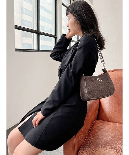 GYDA（ジェイダ）の「ジャケットライクワンピース（ワンピース・レディース・ブラック/ベージュ・FREE）」の20枚目の写真