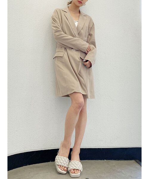 GYDA（ジェイダ）の「ジャケットライクワンピース（ワンピース・レディース・ブラック/ベージュ・FREE）」の12枚目の写真