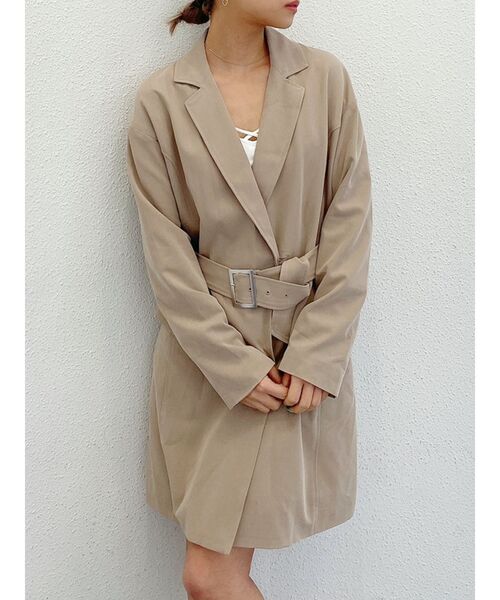 GYDA（ジェイダ）の「ジャケットライクワンピース（ワンピース・レディース・ブラック/ベージュ・FREE）」の21枚目の写真