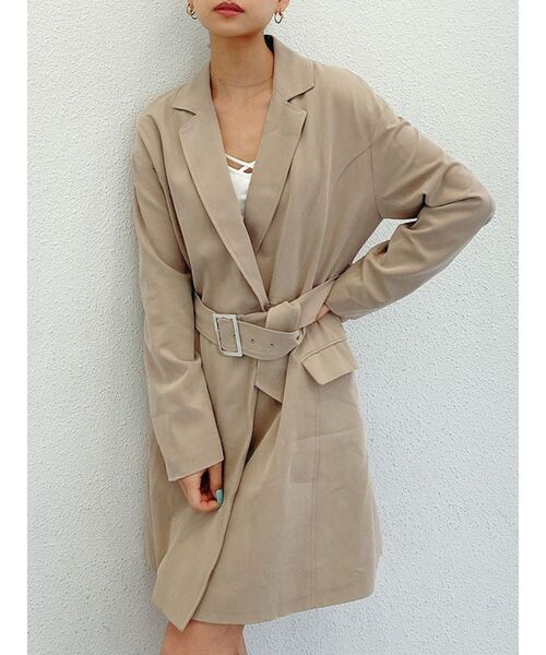 GYDA（ジェイダ）の「ジャケットライクワンピース（ワンピース・レディース・ブラック/ベージュ・FREE）」の19枚目の写真