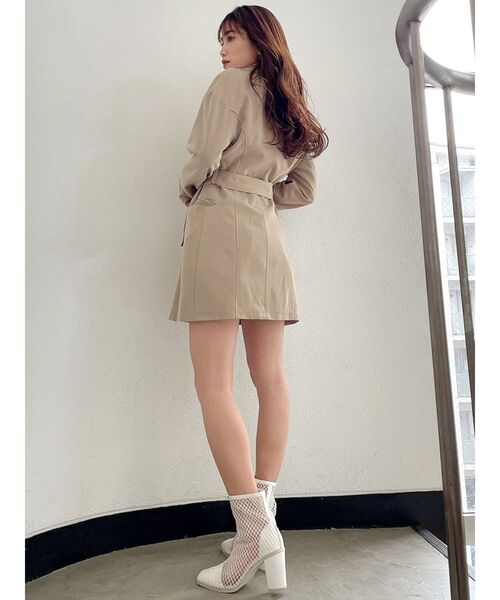 GYDA（ジェイダ）の「ジャケットライクワンピース（ワンピース・レディース・ブラック/ベージュ・FREE）」の5枚目の写真